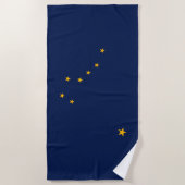 Alaska State Flag Design auf Strandtuch (Vorderseite)