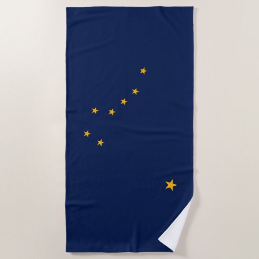 Alaska State Flag Design auf Strandtuch (Vorderseite)