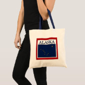 Alaska State Flag Design Budget Leinwand Toag Tragetasche (Vorderseite (Produkt))