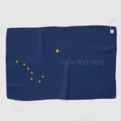 Alaska State Flag Design Your Text on a Golfhandtuch (Horizontal)