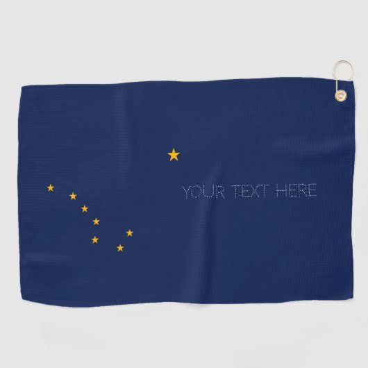 Alaska State Flag Design Your Text on a Golfhandtuch (Horizontal)