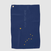 Alaska State Flag Design Your Text on a Golfhandtuch (Vorderseite)