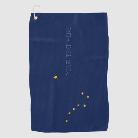Alaska State Flag Design Your Text on a Golfhandtuch (Vorderseite)