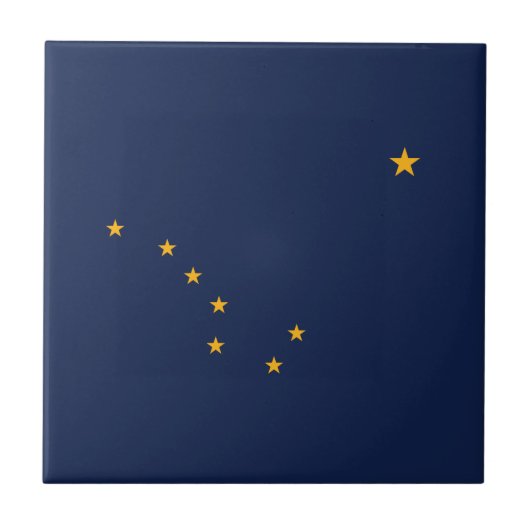 Alaska State Flag Keramik Tile Fliese (Vorderseite)