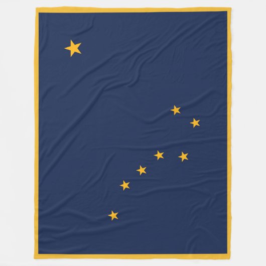 Alaska State Flag Print Patriotc Fleecedecke (Vorderseite)