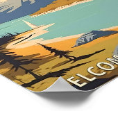 Alaska State Scenery Poster Kunst Druck, Retro Nat (Ecke)