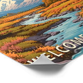 Alaska State Scenery Poster Kunst Druck, Retro Nat (Ecke)