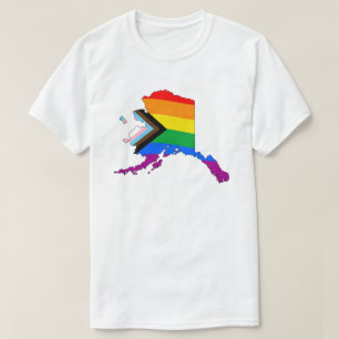Alaska State Stolz LGBTQ Fortschritt Stolz T-Shirt