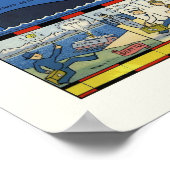 Alaska - Steamschiff Line Karte 1934 Poster (Ecke)