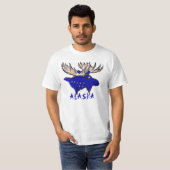 Alaska stolz elk state flag anpassbare value tee (Vorne ganz)