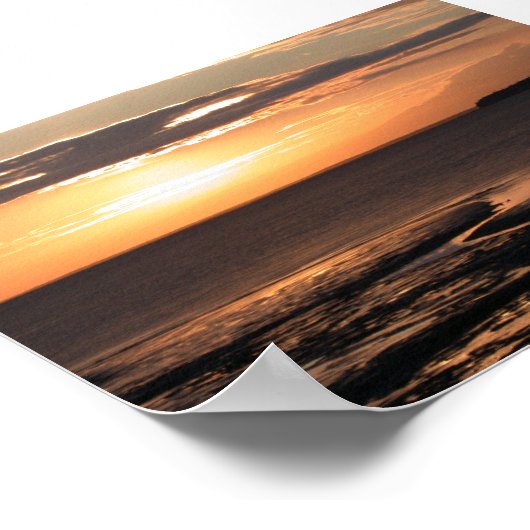 Alaska Sunset @ Cook Inlet Poster (Ecke)