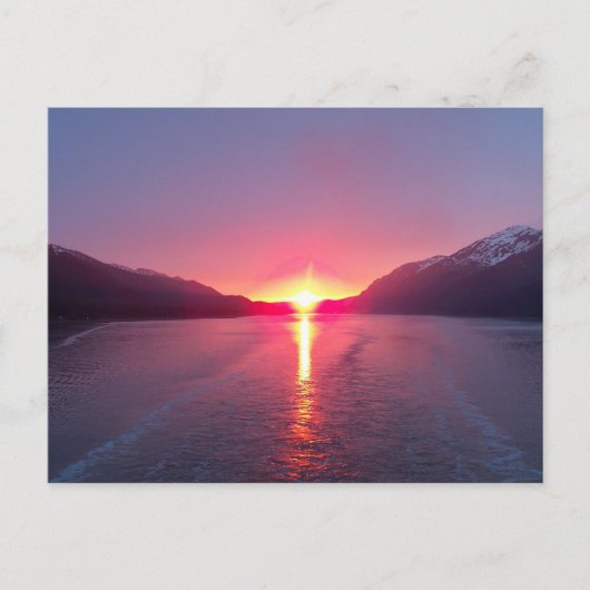 Alaska Sunset Postkarte (Vorderseite)