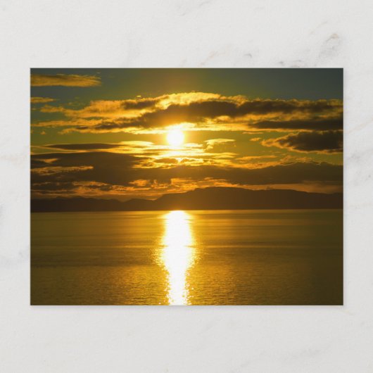 Alaska Sunset Postkarte (Vorderseite)