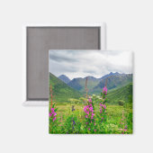 Alaska-Tal-Wildblumen Magnet (Vorderseite/Rückseite)