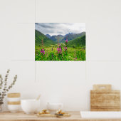 Alaska-Tal-Wildblumen Poster (Küche)