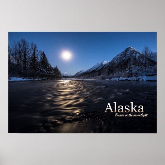 Alaska-Tanz im Mondschein Poster (Vorne)