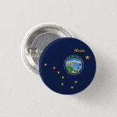 Alaska-Taste, patriotische Alaskan-Flaggenmode Button (Vorne & Hinten)