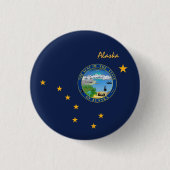 Alaska-Taste, patriotische Alaskan-Flaggenmode Button (Vorderseite)