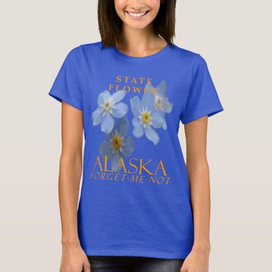 Alaska Territoriale Blume Das Vergessen-Ich-nicht T-Shirt (Vorderseite)