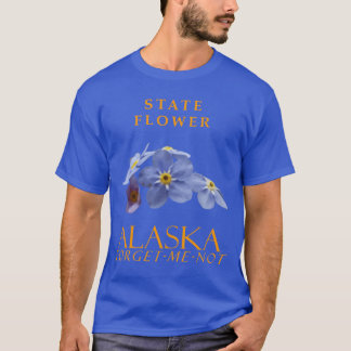Alaska-Territoriumsblume Blaue Vergissmeinnicht-Wi T-Shirt