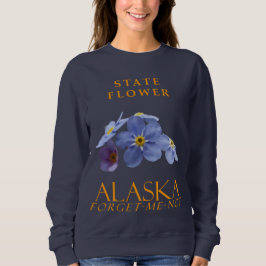 Alaska Territory Blume Blue Vergiss-Me-not Sweatshirt