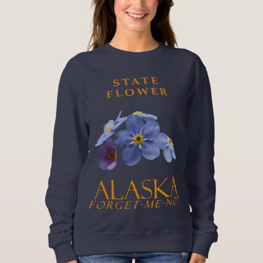 Alaska Territory Blume Blue Vergiss-Me-not Sweatshirt (Vorderseite)