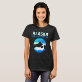 Alaska The Last Frontier Dolphin Alaska State USA T-Shirt (Vorne ganz)