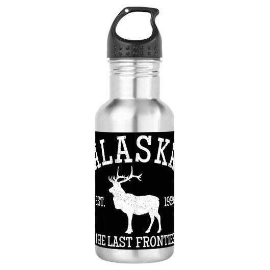 Alaska The Last Frontier Edelstahlflasche (Vorderseite)