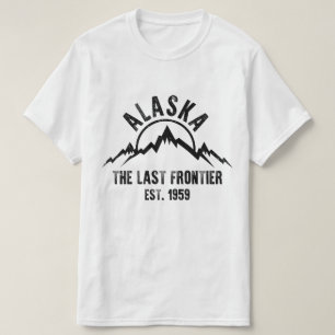Alaska The Last Frontier Est 1959 Berge Natur T-Shirt
