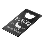 Alaska The Last Frontier Geldbeutel Flaschenöffner (Rückseite Schrägansicht)