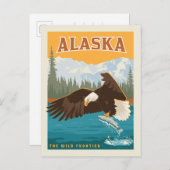 Alaska | The Wild Frontier - Eagle Postkarte (Vorne/Hinten)