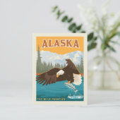 Alaska | The Wild Frontier - Eagle Postkarte (Stehend Vorderseite)