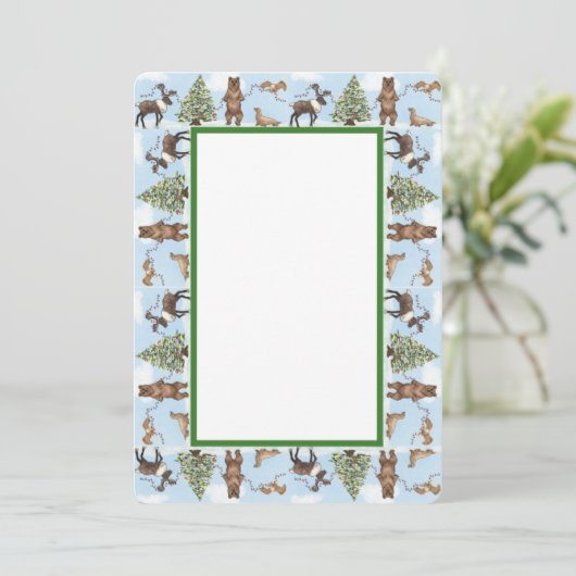 Alaska-Themenurlaubskarte Einladung (Stehend Vorderseite)