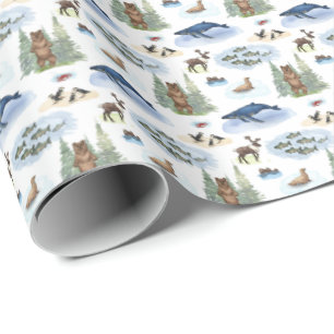Alaska Tier-Toile (Originalfarben) Geschenkpapier