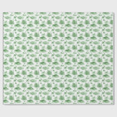 Alaska Tier-Toile (Smaragdgrün) Geschenkpapier (Flach)
