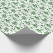 Alaska Tier-Toile (Smaragdgrün) Geschenkpapier (Ecke)