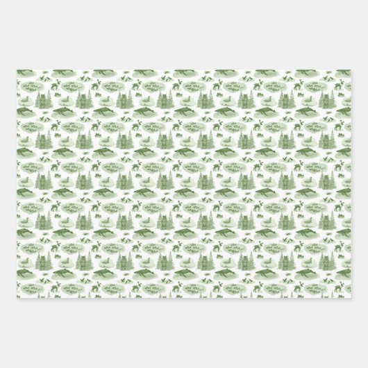 Alaska Toile Wrapping Paper Geschenkpapier Set (Vorderseite 2)