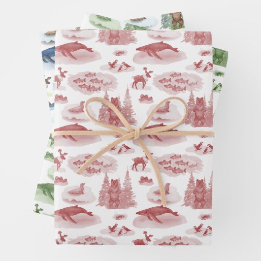 Alaska Toile Wrapping Paper Geschenkpapier Set (Beispiel)