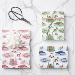 Alaska Toile Wrapping Paper Geschenkpapier Set