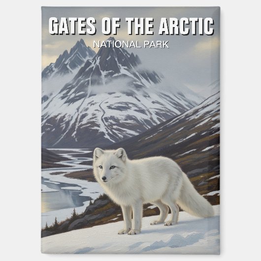 Alaska Tore des Arktischen Nationalparks Magnet (Vorderseite)