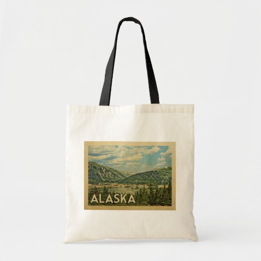 Alaska Tote Bag Vintage Travel Tragetasche (Vorne)