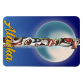 Alaska Totem Pole Travel Print Magnet (Horizontal)