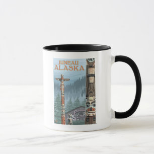 Alaska-Totempfähle - Juneau, Alaska Tasse
