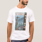 Alaska-Totempfähle - Ketchikan, Alaska T-Shirt (Vorderseite)