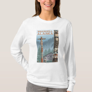 Alaska-Totempfähle - Wrangell Alaska T-Shirt