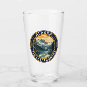Alaska Travel Art Abzeichen Glas