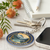 Alaska Travel Art Abzeichen Schlüsselanhänger (Vorderseite rechts)