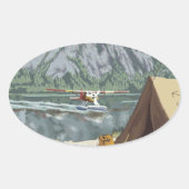 Alaska Travel Ovaler Aufkleber (Vorderseite)