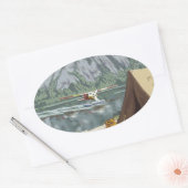 Alaska Travel Ovaler Aufkleber (Umschlag)