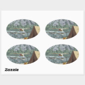 Alaska Travel Ovaler Aufkleber (Blatt)